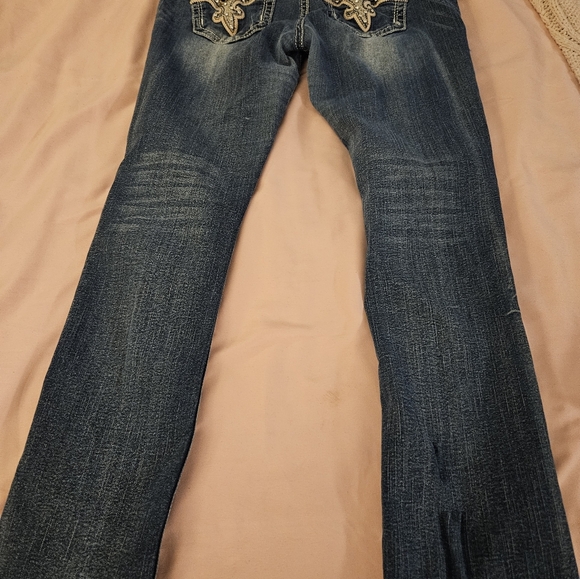 Rock Revival Blue Straight Leg Jeans Classic Denim - Picture 8 of 10